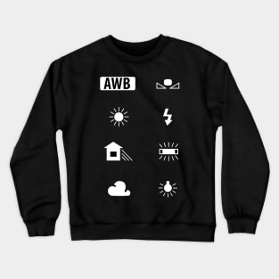 Photography White Balance (Dark Background) Crewneck Sweatshirt